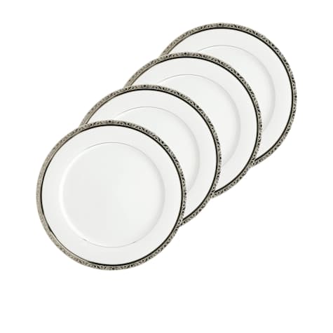 Noritake Regent Plate 27cm Set of 4 Platinum | Kitchen Warehouse